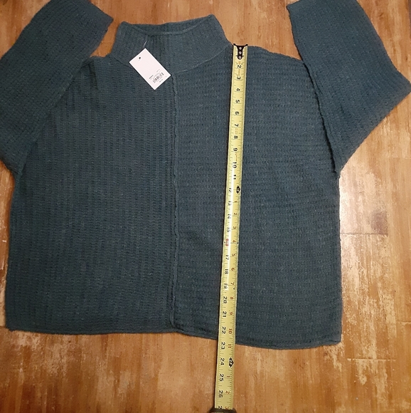 Sonoma Petites Green Twist Mockneck Sweater - Picture 7 of 8